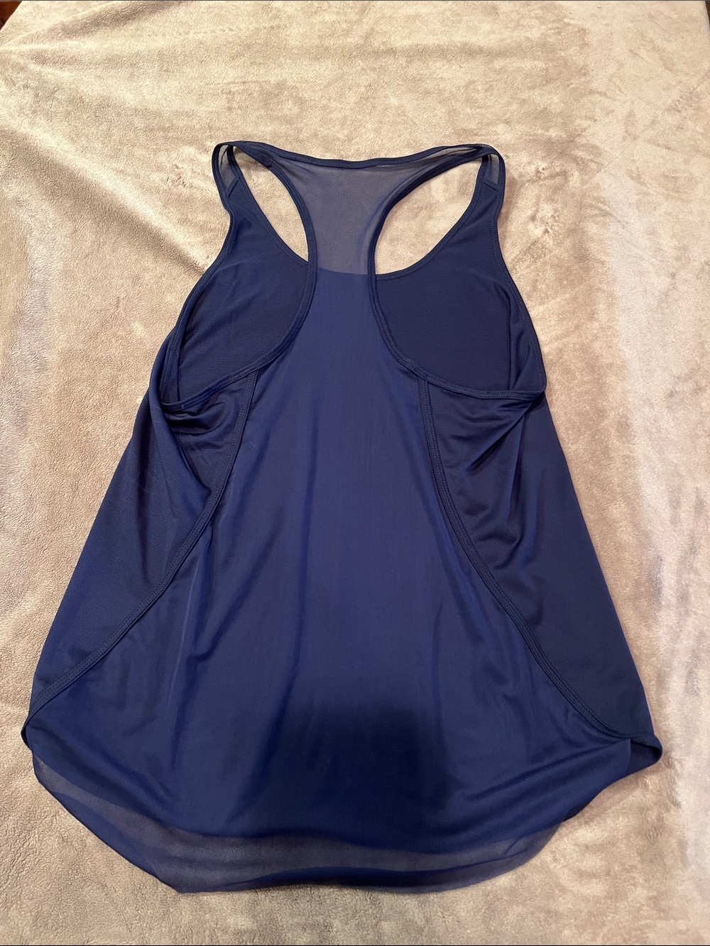 New Balance Navy Racerback Performance Tank